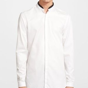 The Kooples Tipped Band Collar Dress Shirt